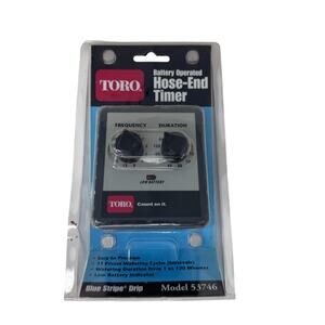 Toro 53746 Battery Operated Frequency & Duration Hose End Timer Blue Stripe Drip